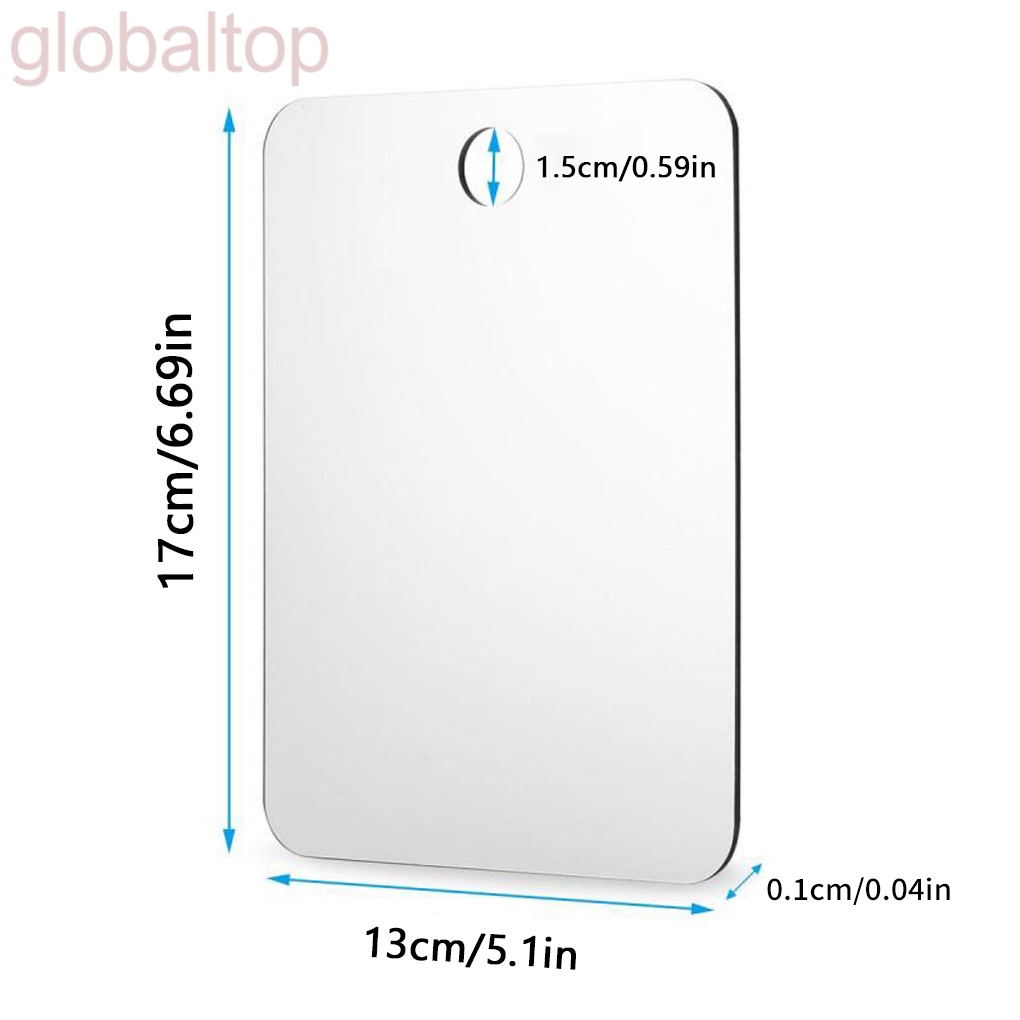 [Hàng mới về] Gương cạo râu bằng acrylic chống sương mù di động tiện dụng cho nam