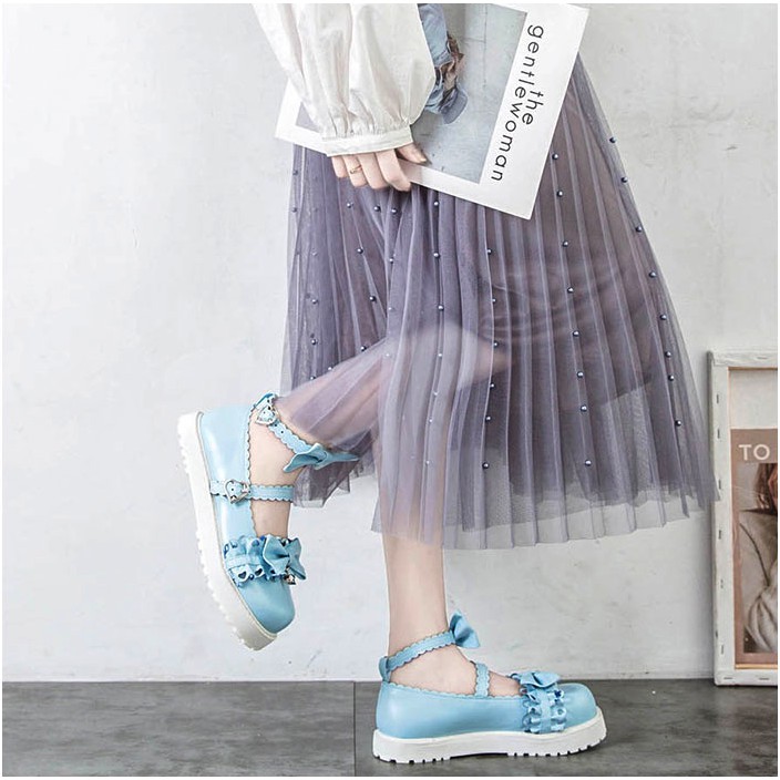 [Order] YAS0210-Giày lolita đế bằng mũi tròn đính nơ | BigBuy360 - bigbuy360.vn