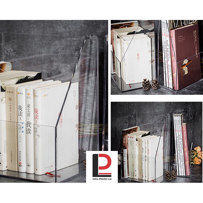 Hộp đựng mica, acrylic/ Giá đỡ sách để bàn