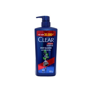 Dầu gội Clear Men mát lạnh bạc hà chai 650g