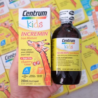 Siro Cho Trẻ Biếng Ăn Centrum Kids Incremin Iron Mixture (200ml)