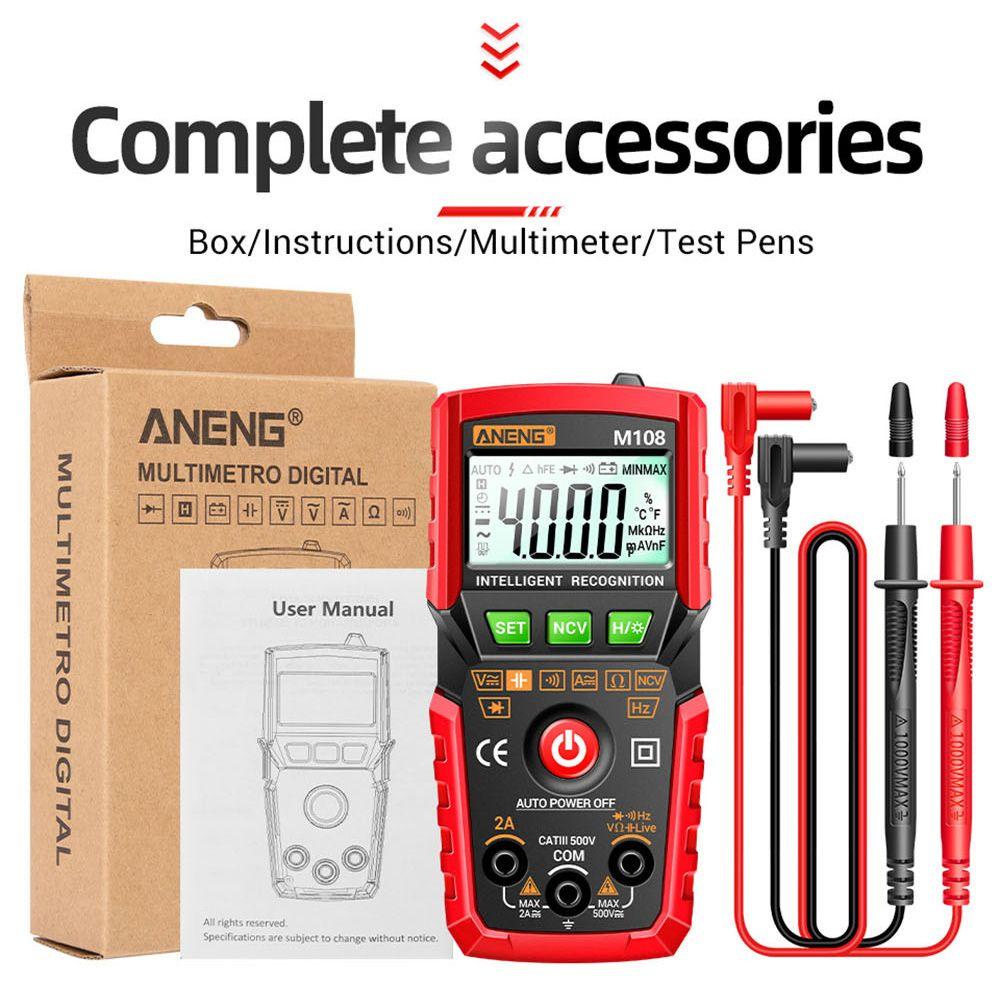 Đồng Hồ Vạn Năng Kỹ Thuật Số Thông Minh ANENG M108 / M107 Đếm 4000 AC / DC