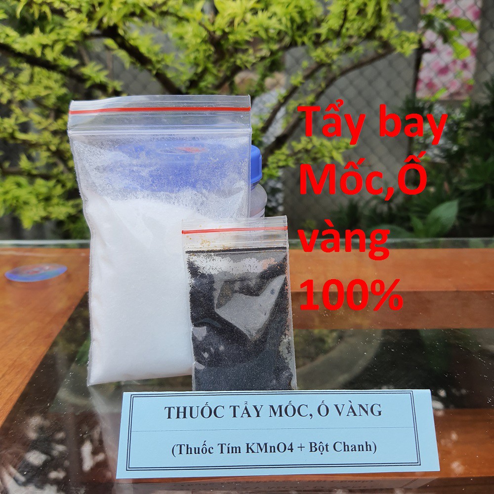 [ComBo] 10 Gói Thuốc Tím + Bột Chanh Tẩy Mốc Quần Áo Ố Vàng