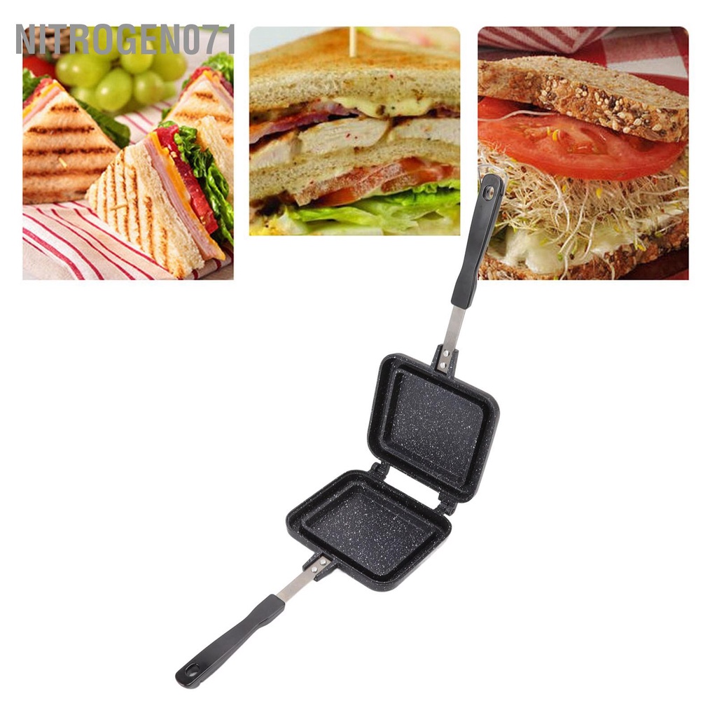 Bánh sandwich nướng Bít tết chiên/Máy làm bánh mì chảo có thể tháo rời kẹp hai mặt Chảo chiên không dính cho trứng nướngNitrogen071
