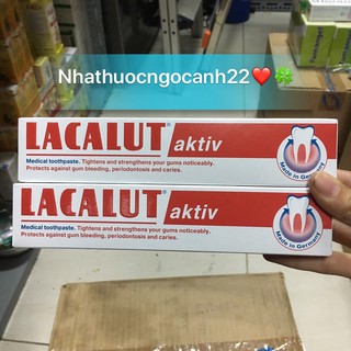 Kem đánh răng LACALUT AKTIV ĐỎ - NGĂN NGỪA VIÊM NƯỚU CHẢY MÁU CHÂN RĂNG
