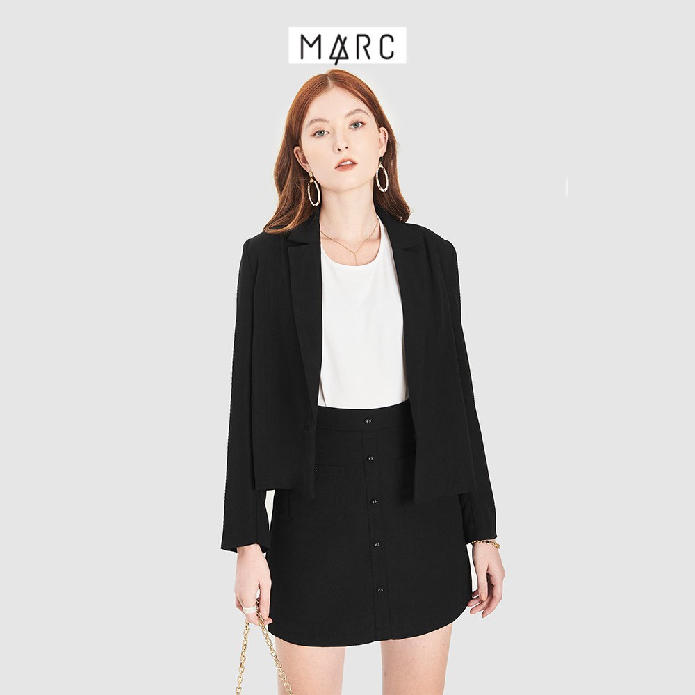 Áo blazer nữ MARC FASHION crop cài 1 nút CBVH0602