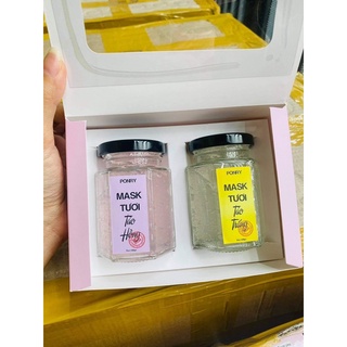 Mask tảo colagell combo 2 hủ ( tặng cọ mút rửa mặt )