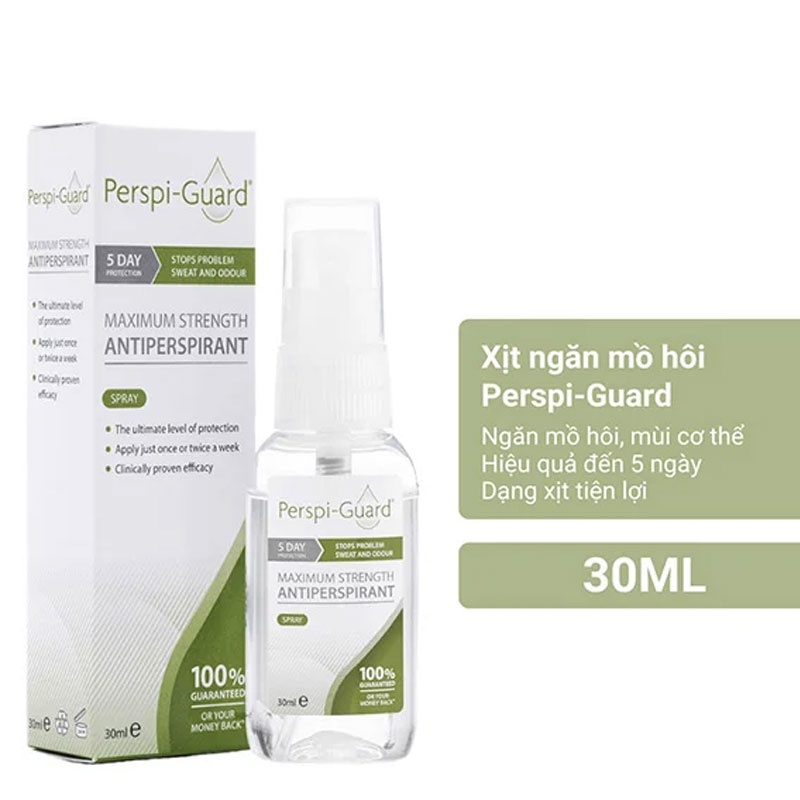 Combo ngăn mồ hôi sữa tắm + xịt khử mùi Perspi-Guard Sweat Defence System 200ml + 30ml