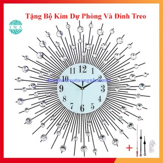 [FREESHIP]Đồng Hồ Treo Tường Trang Trí Mặt Trời Đen M9100A Chính Hãng JJT Tặng Bộ Kim Dự Phòng Và Đinh Treo