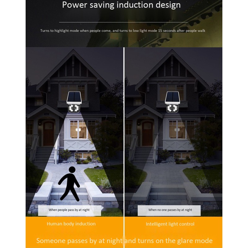 1PCS Solar Security Lights Outdoor Solar Spotlight with 3 Lighting es Adjustable Light for Porch Garden Gate Pathway
