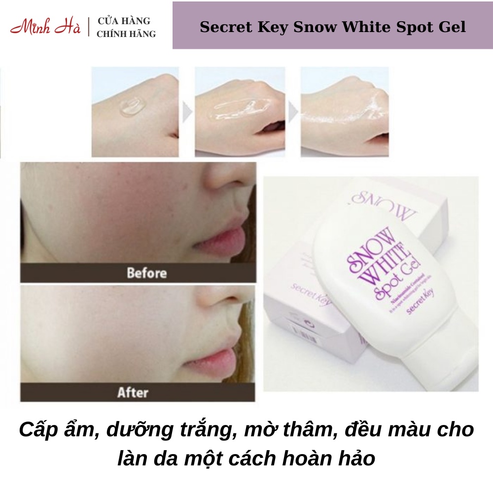 Gel giảm thâm Secret key Snow White Spot Gel 65g an toàn cho da