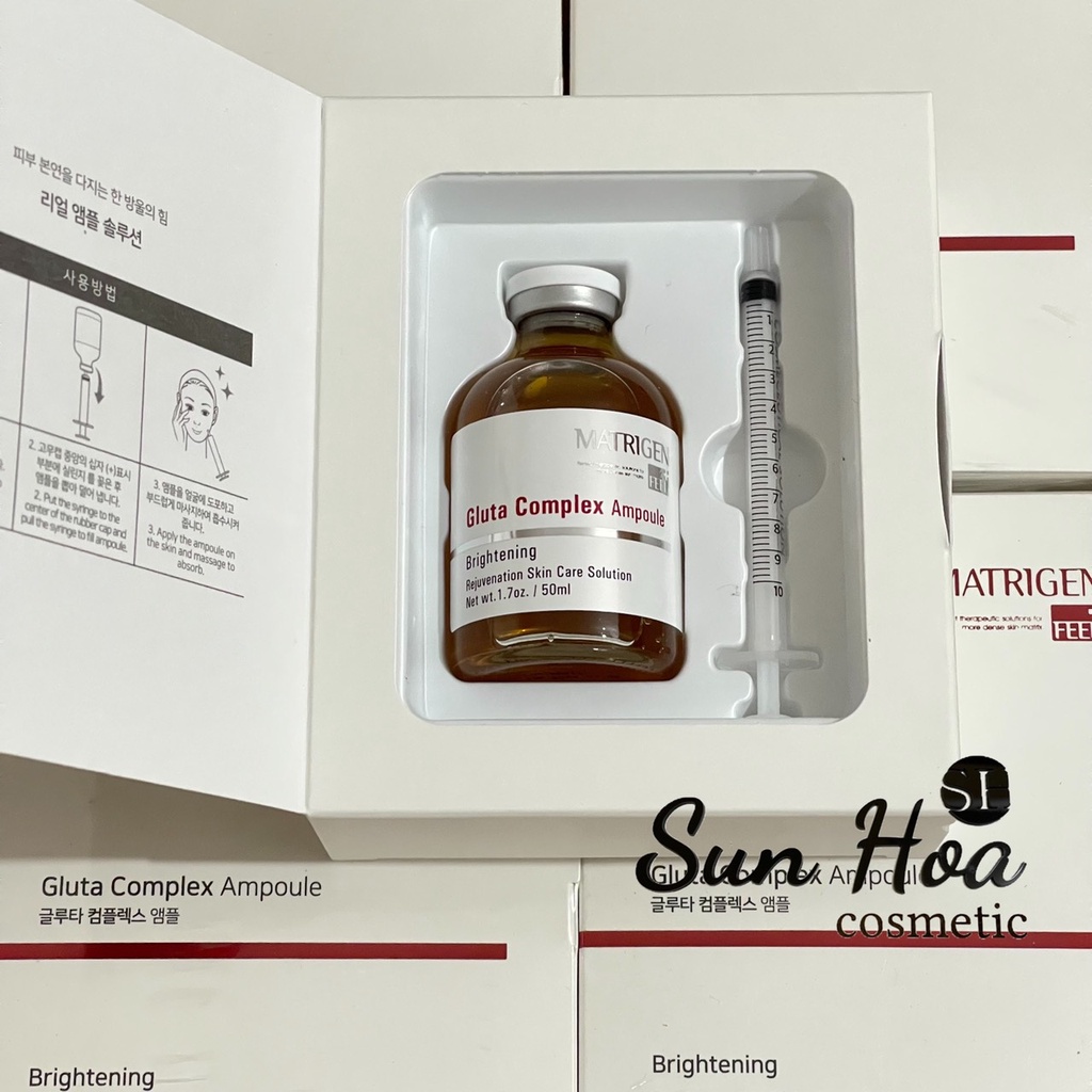 Tinh Chất Trắng Da  Gluta Complex Ampoule  50ml Chuyên Dụng Cho Spa