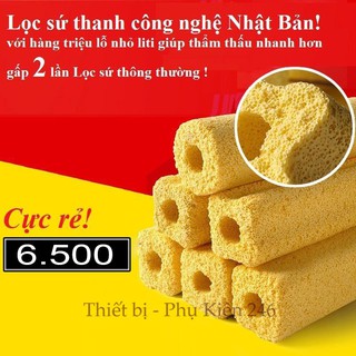Combo 10 thanh sứ lọc Hoa mai kersyn dành cho bể Cá, bể Thủy sinh size nhỏ (size 10x3x3cm)