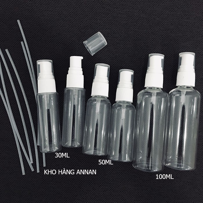 50 CÁI CHAI XỊT PHUN SƯƠNG / XỊT NHỎ GIỌT 50ML /100ML - CHAI NHỰA TRONG SUỐT ĐẦU XỊT PHUN SƯƠNG - CHAI CHIẾT NƯỚC HOA T