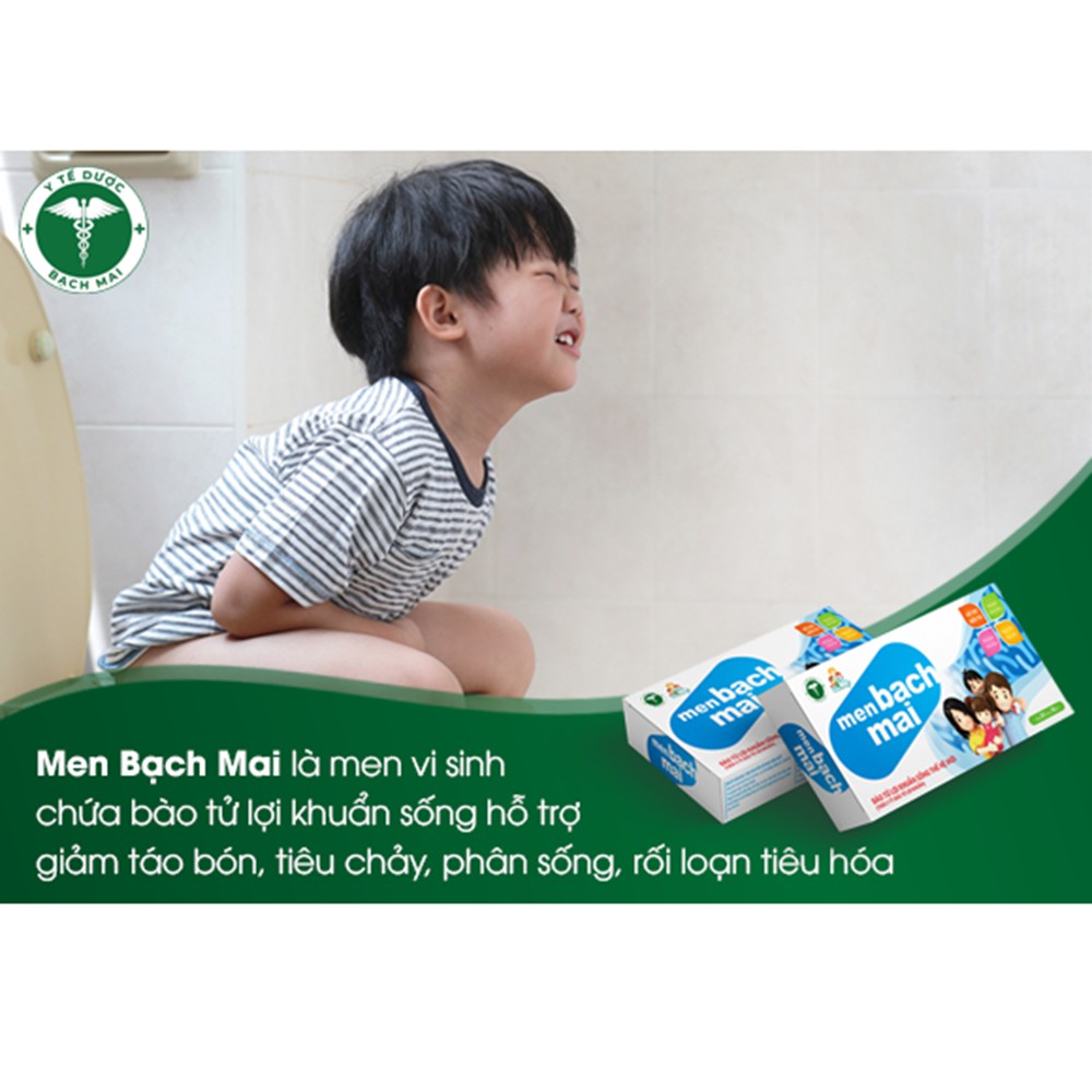 Men bạch mai, Men sống bạch mai mẫu mới vi sinh tiêu hóa cho bé ăn ngon hết táo bón plus - Hàng chính hãng nguyên tem CP