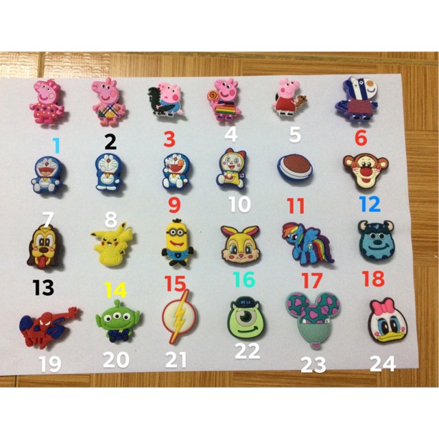 Sticker / Jibbitz gắn dép mục 3(gửi ngẫu nhiên,chọn hình ib)