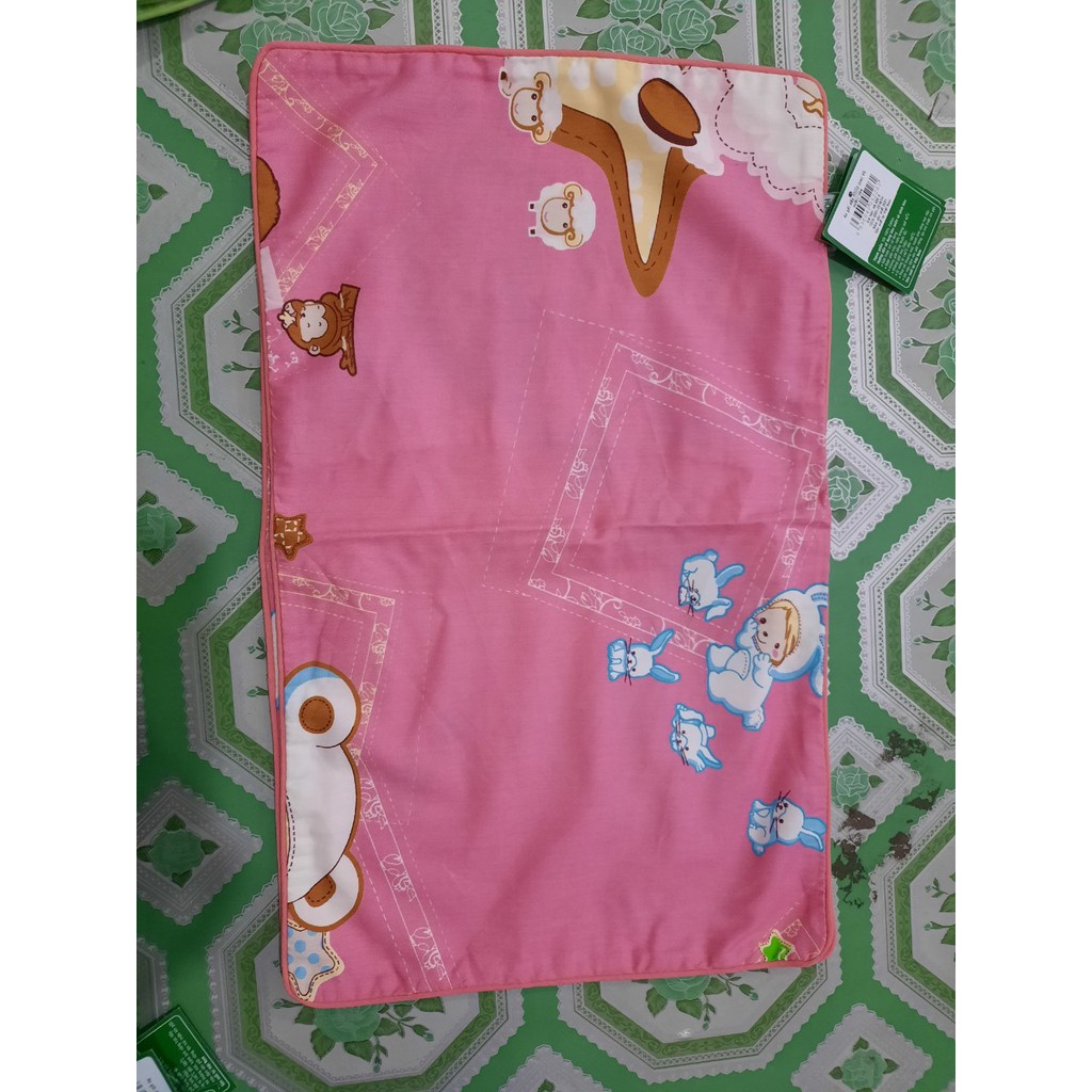 Gối nằm trẻ em cotton bèo hoa Hometex size 30x40cm