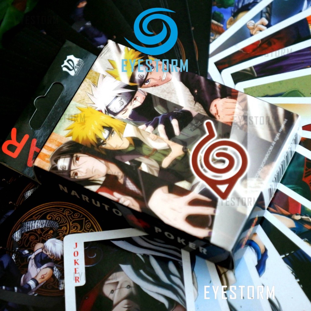 Bộ bài tây, tú lơ khơ Naruto, anime, manga - 54 lá