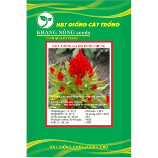 Hạt giống hoa mồng gà hoa đỏ đuôi phụng kns3656 - gói 50 hạt