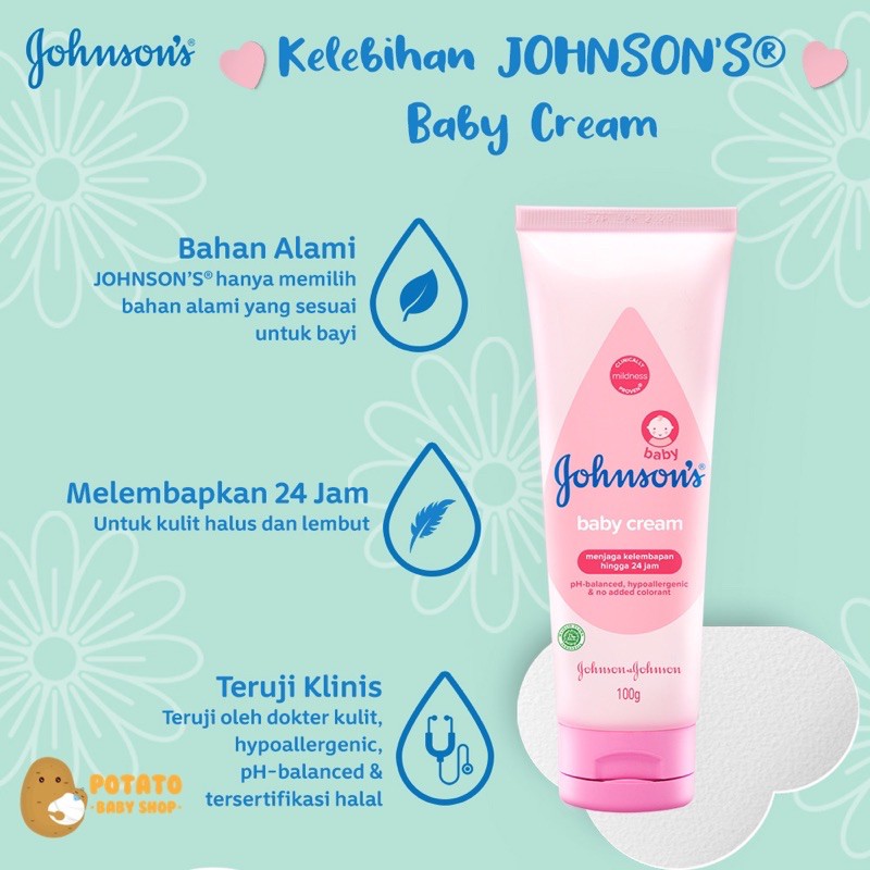 (Hàng Mới Về) Kem Dưỡng Da Johnson 's Baby Cream 100ml Và 50ml