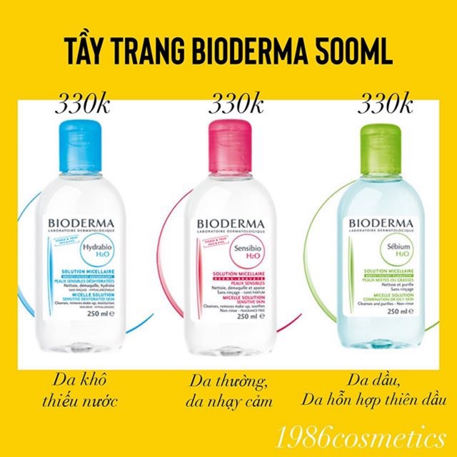 [Sỉ/lẻ] Nước tẩy trang Bioderma 500ml