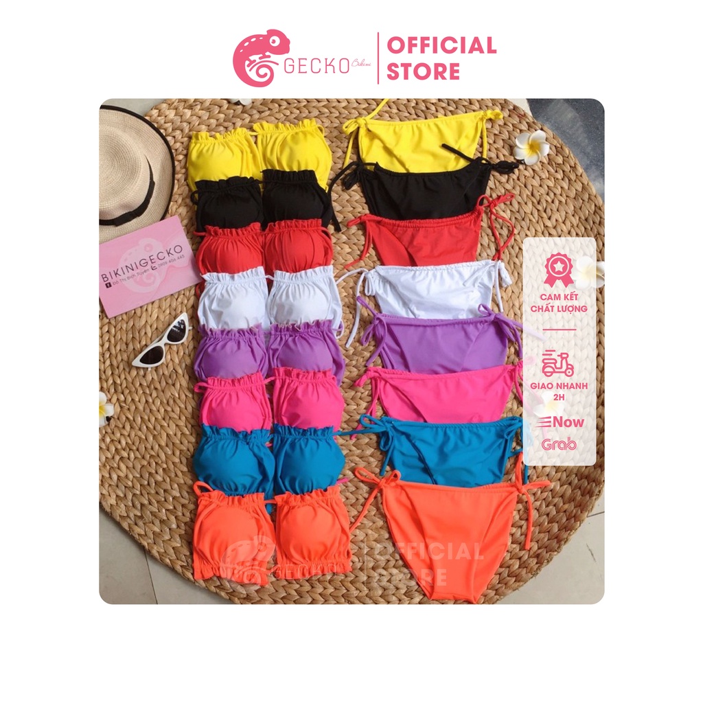 Bikini Đồ Bơi 2 Mảnh Vuông Cúp Ngực GK0266 (Ảnh Thật, Nhiều Màu)