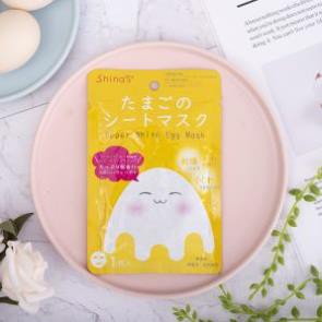 Mặt Nạ Trứng Trắng Da Mờ Thâm Nám Nhật Bản Shina's SUPER WHITE EGG MASK 25G HAJAKO