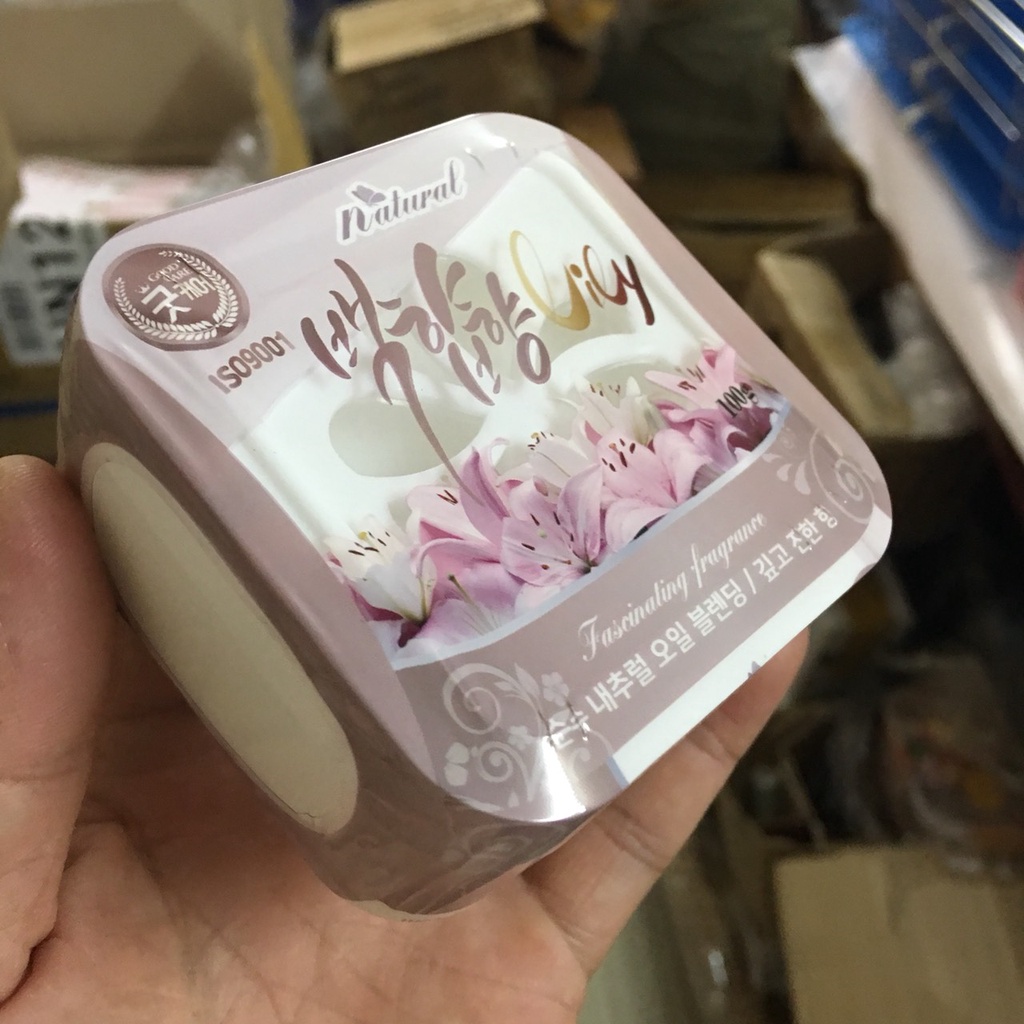 Sáp thơm khử mùi thiên nhiên Good Care Hàn Quốc 100g hương 4 mùi lavender, hoa nhài, Lily, nước hoa