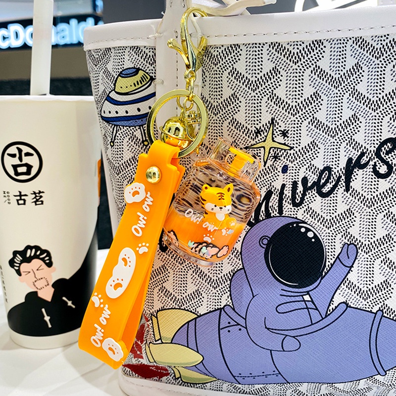 Móc khoá hình bình xăng hổ hoạt hình dễ thương