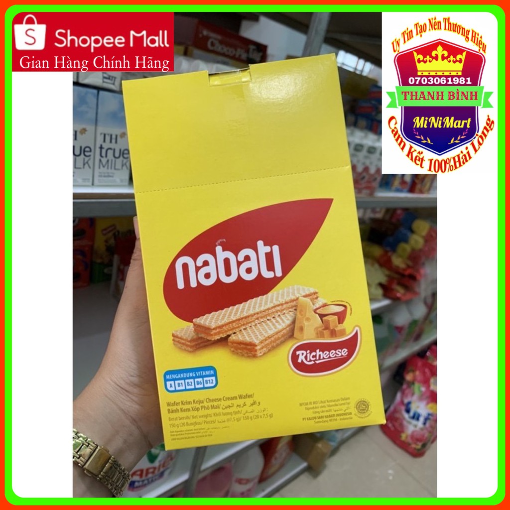 Bánh Xốp Vị Phô Mai Richeese Nabati Cheese wafer Hộp 150g