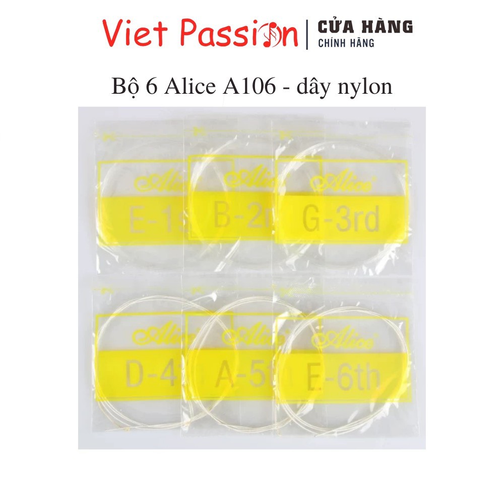 Dây đàn guitar classic Alice A106 chính hãng dây nilon cho đàn ghi ta cổ điển Viet Passion