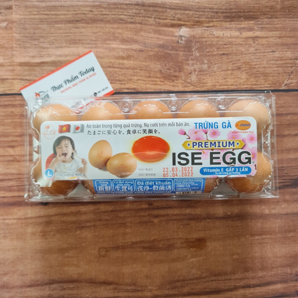 [CHỈ GIAO NỘI THÀNH HCM] Trứng Gà ăn sống Nhật Bản Ise cao cấp (10 quả/ hộp)