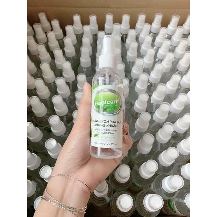 Dung dịch rửa tay kháng khuẩn hapicare chai sịt 100ml