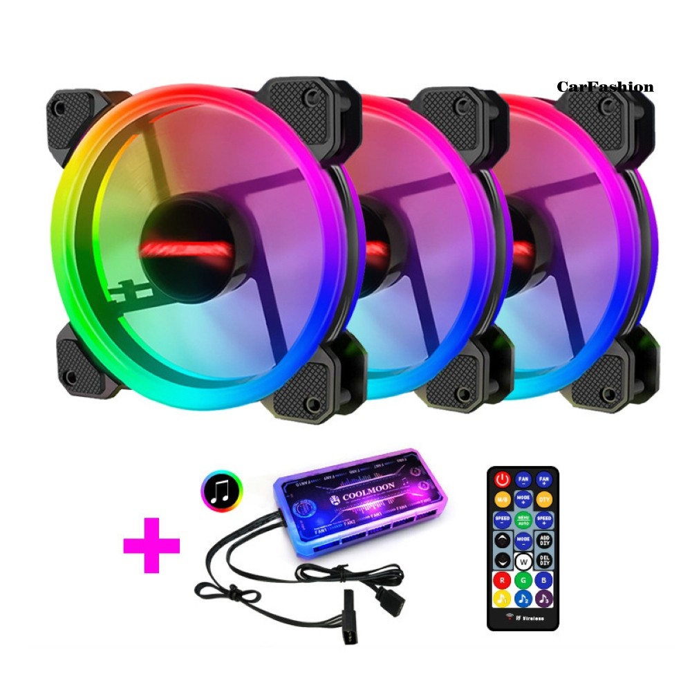 Set 1 / 3 Đèn Led Rgb 12 Màu Cho Vỏ Máy Tính