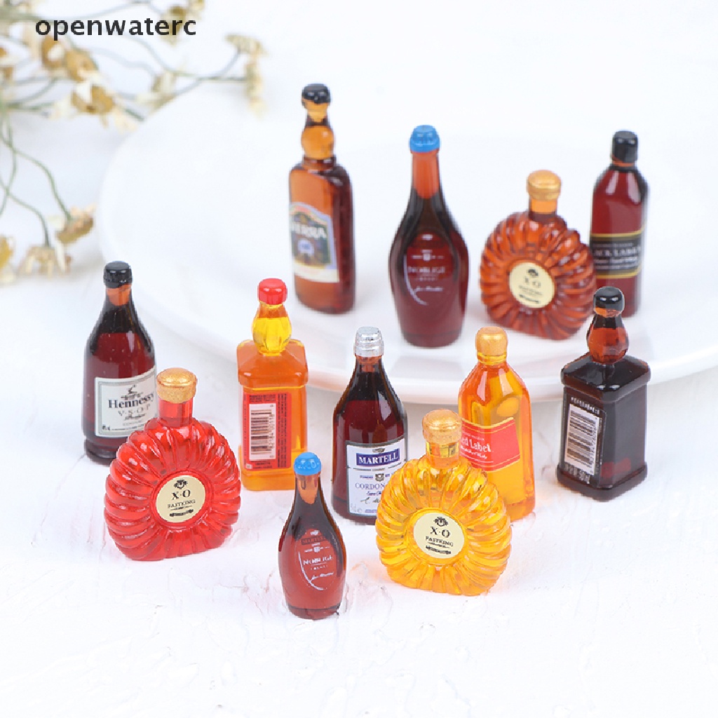 Set 10 Chai Nước Mini Tỉ Lệ 1: 12 Dùng Để Trang Trí Nhà Búp Bê