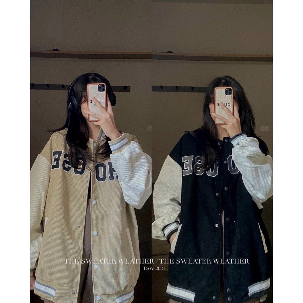 Áo Bomber Nhung tăm CHOOSE 2 lớp dày dặn,Áo khoác nam nữ form rộng Chất nhung tăm 2 lớp lót hàng gió lụa đẹp