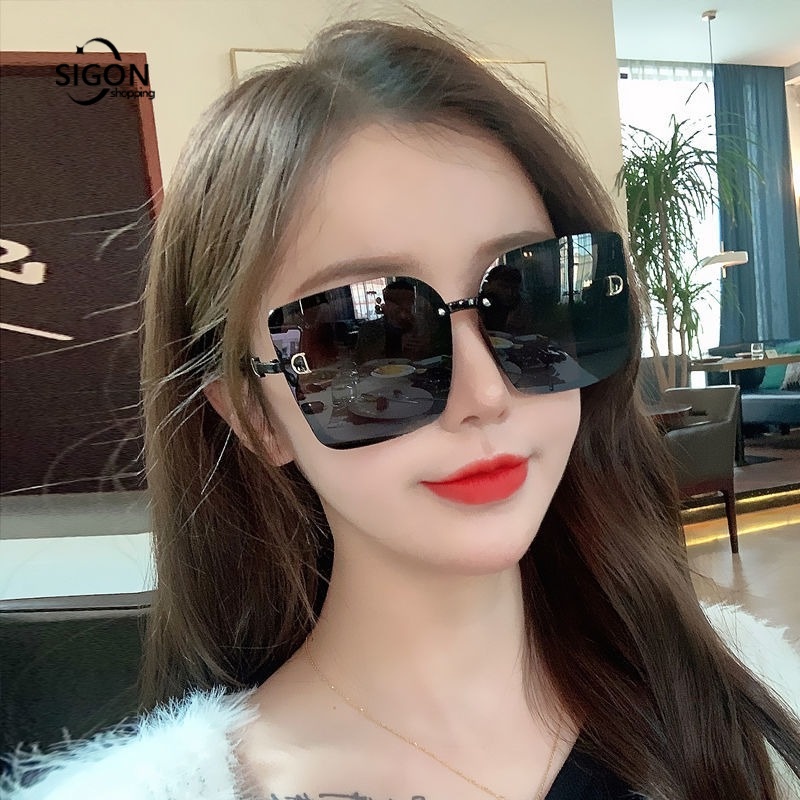 Kính Mát Gọng Vuông Lớn Chống Tia UV Thời Trang Cho Nam Nữ