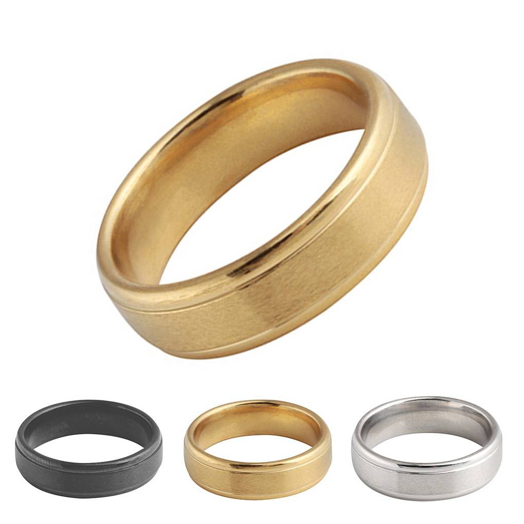 Nhẫn Trơn Chất Liệu Thép Không Gỉ Phong Cách Unisex