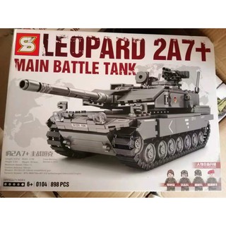 Đồ chơi Lắp ráp Mô hình Creator Expert xe tăng SY0104 Modern military germany tank Leopard zwei A sieben 2A7