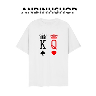 Áo thun nam nữ in hình lá bài độc lạ chất vải mềm mịn mát