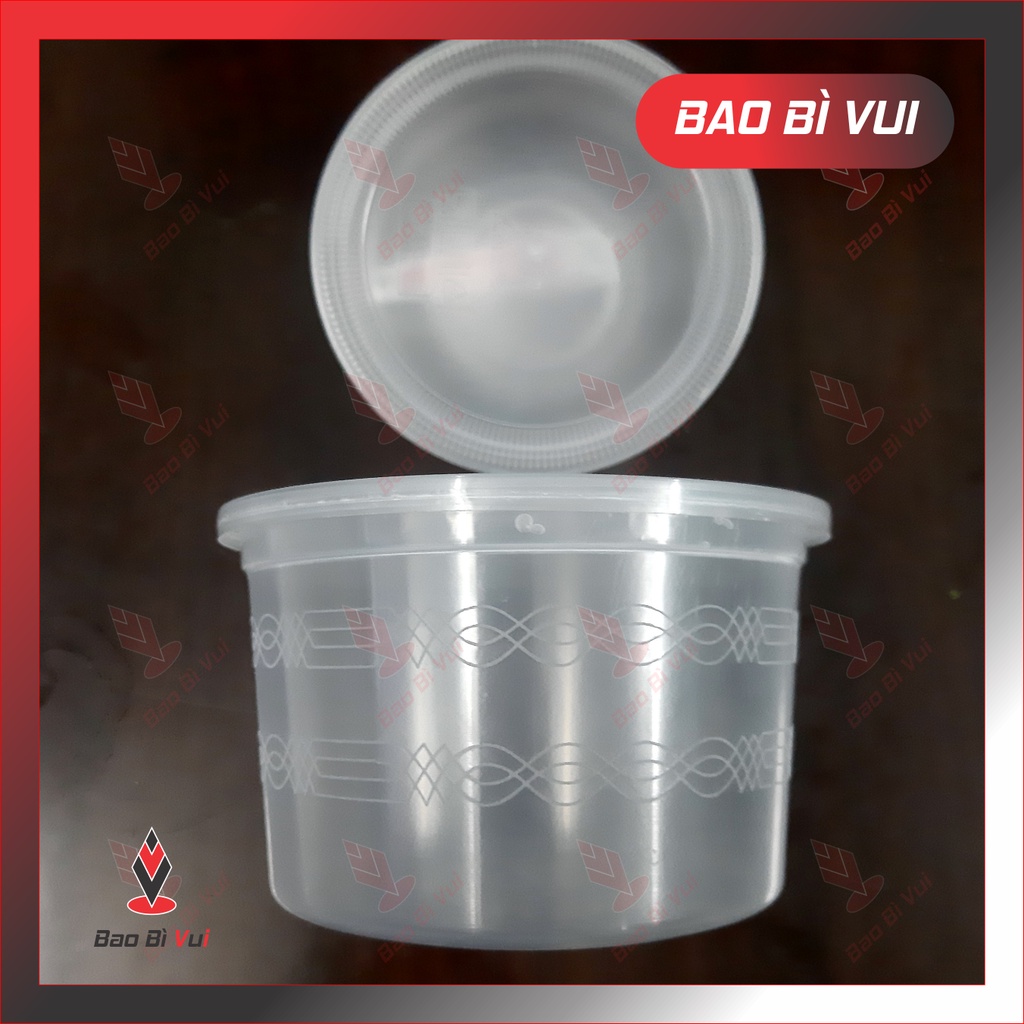 [Lốc 50] Thố nhựa trong PP tô nhựa đựng phở cháo