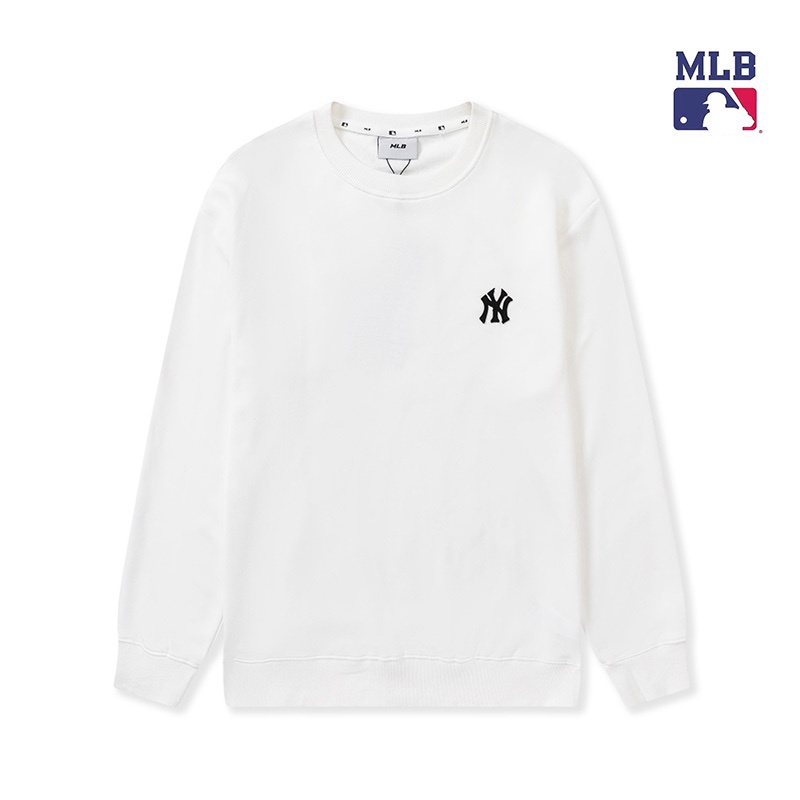 ❤❀  ❤ Mlb Áo Nỉ Dài Tay Cổ Tròn Thêu Họa Tiết Thời Trang Cho Nam Nữ