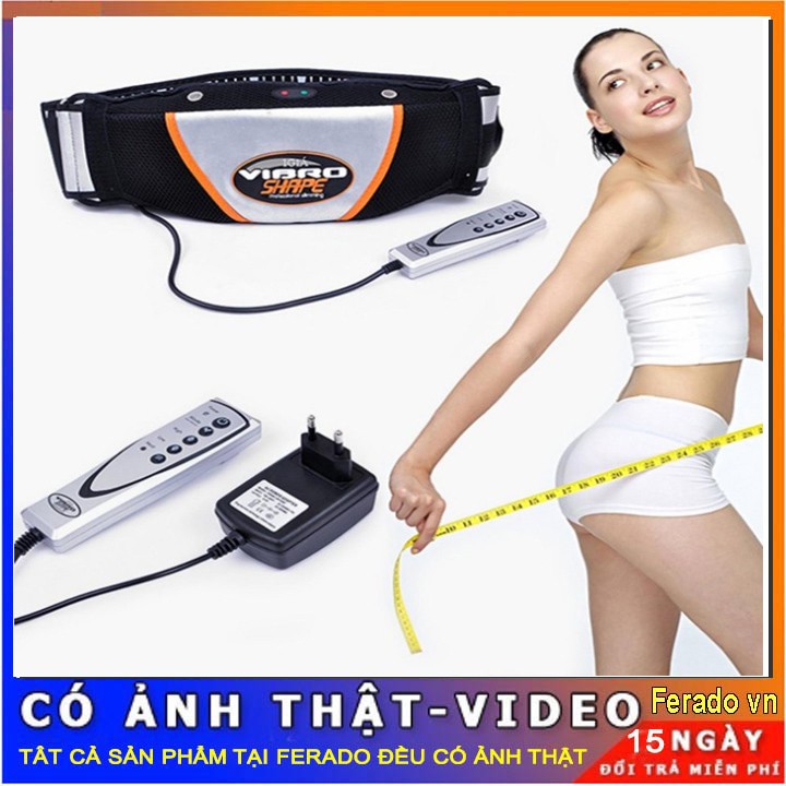 Đai rung nóng giảm mỡ bụng Vibro Shape , Máy mát xa