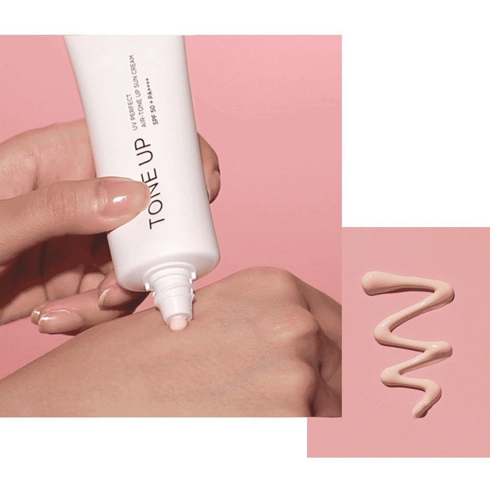 Tách set Kem Chống Nắng Nâng Tông SNP UV Perfect Air-Tone Up Sun Cream SPF50+ PA++++ 50ml