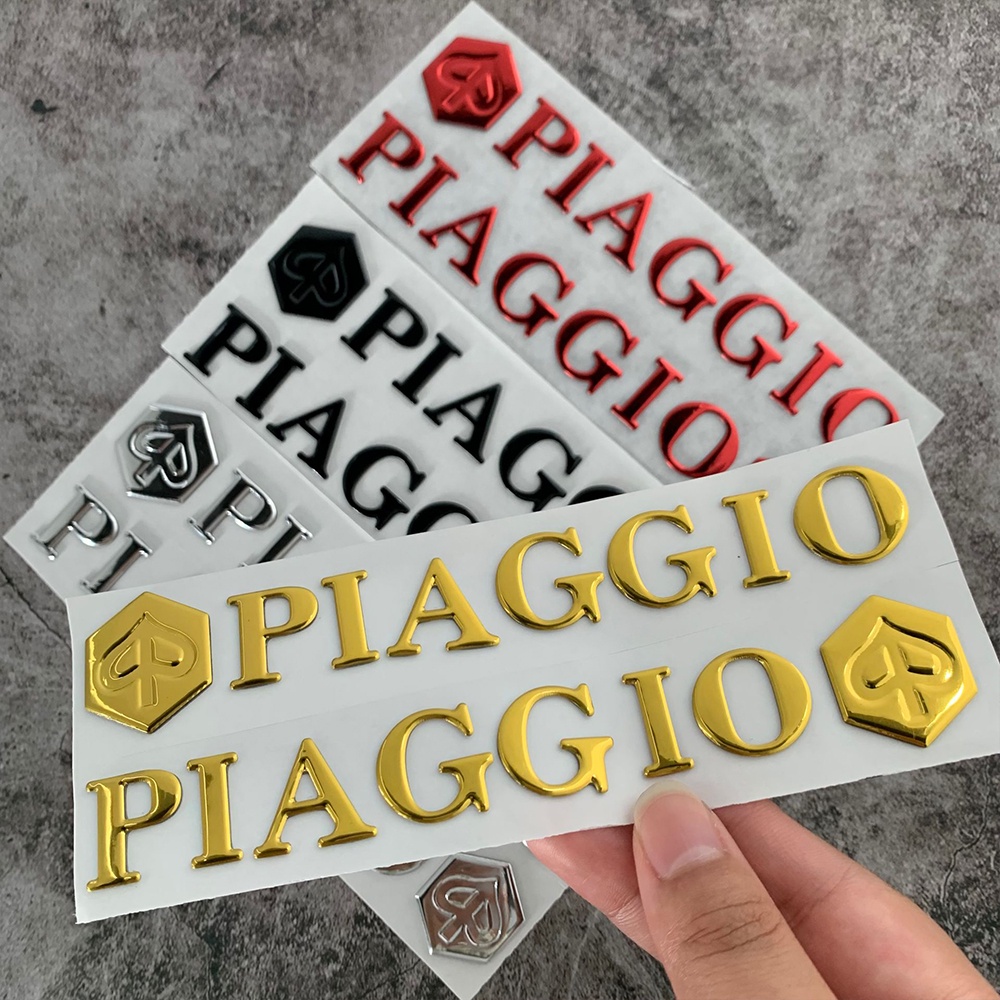 3D PIAGGIO Biểu tượng Nhãn dán Xe máy Thân hình Khung xe Không thấm nước đề can Phụ kiện xe máy