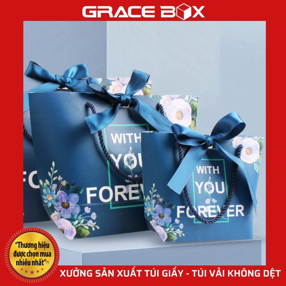 Túi Giấy Quà Tặng Mini With You Forever Cực Xinh - Siêu Thị Bao Bì Grace Box