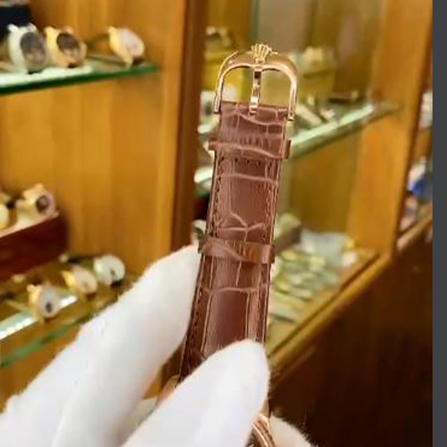 Đồng hồ Nam Rolex máy nhật, mẫu 6kim số la mã, mặt đen viền đen, dây da, dòng cơ Automatic size 40mm-41mm | BigBuy360 - bigbuy360.vn