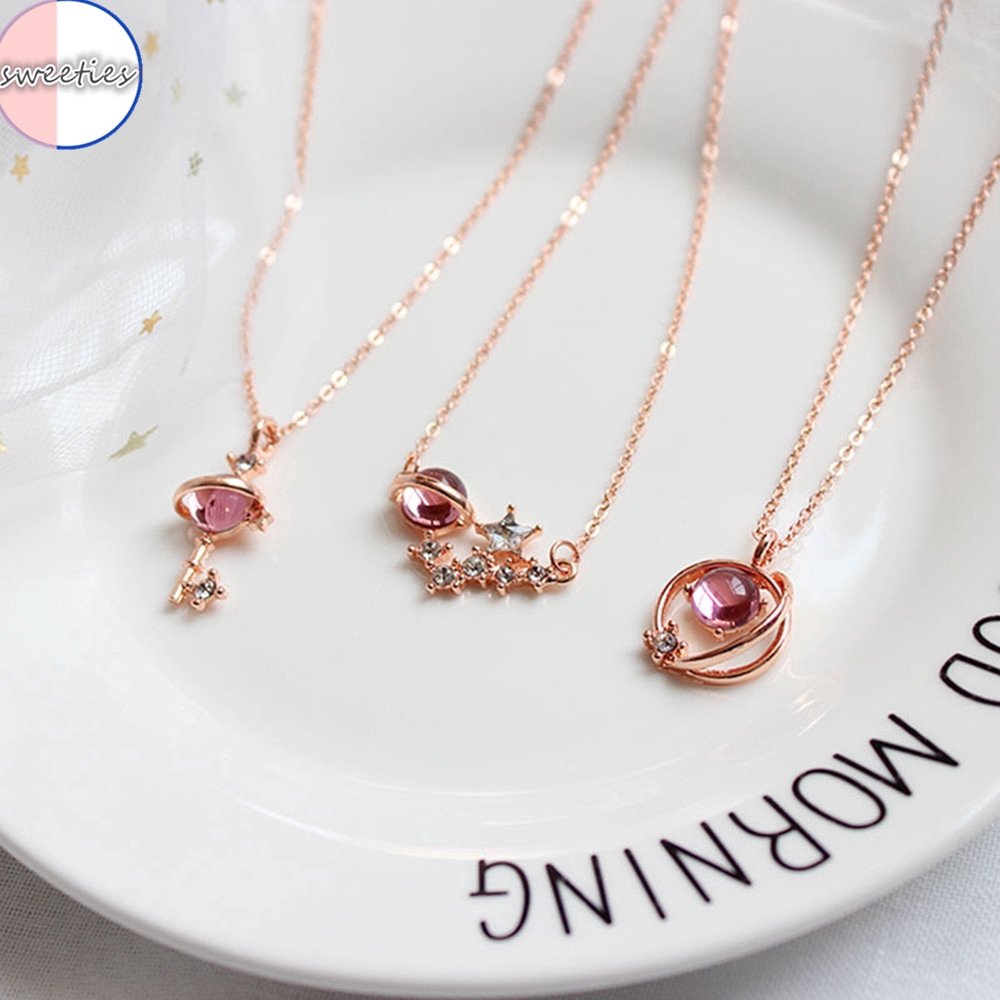Mặt dây chuyền hình ngôi sao/vũ trụ/chìa khóa thời trang cho nữ