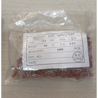 [10 Con] Tụ gốm 100nF 104p 104 (Tụ đỏ)
