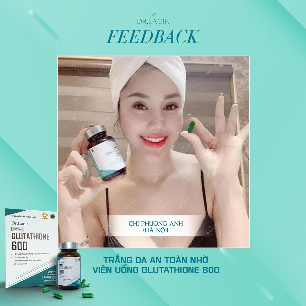 Dr.Lacir💧 Viên Uống Nám Trắng Da GLUTATHIONE 600 Lamer - Dr Lacir ,hạn chế lão hoá da,nếp nhăn, tăng nội tiết tố nữ | BigBuy360 - bigbuy360.vn